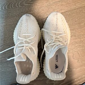 Yeezy Cream Knit Lace-Up Sneakers